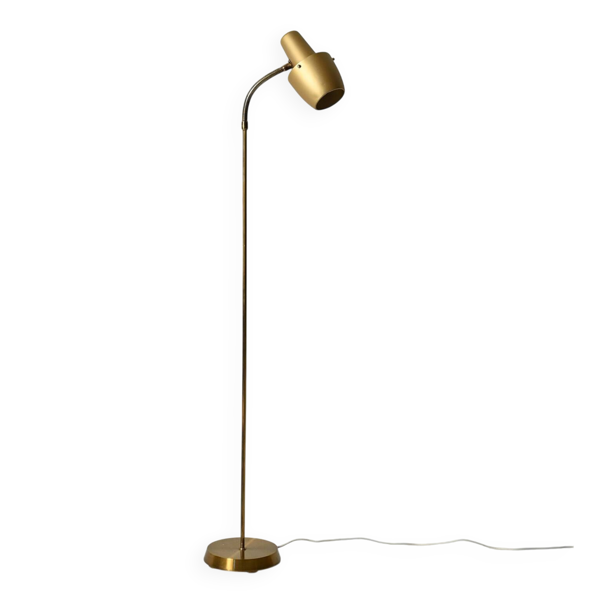 Scandinavian brass floor lamp, 1950s/60s