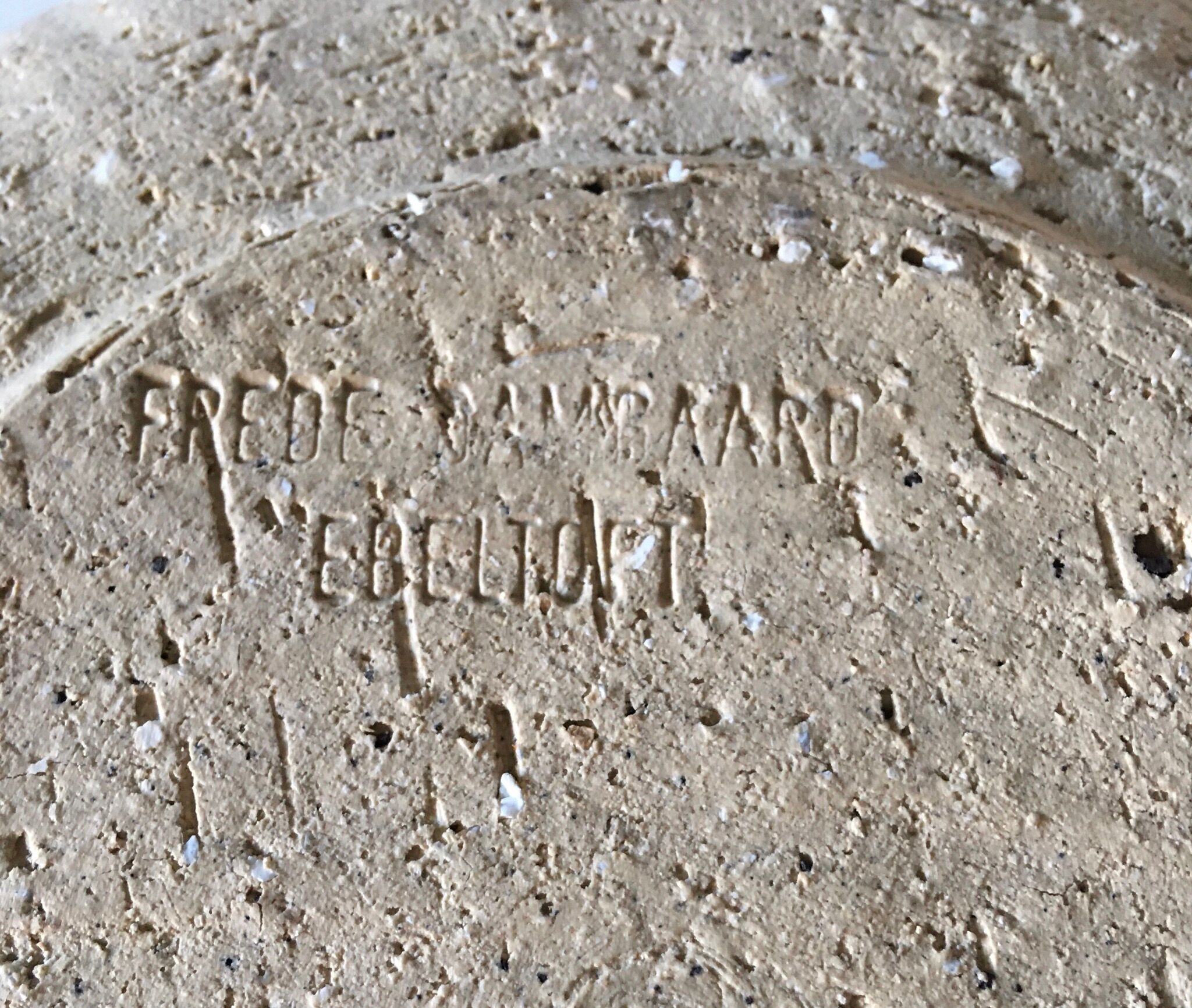 Danish sandstone candlestick 70s