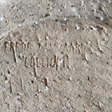 Danish sandstone candlestick 70s