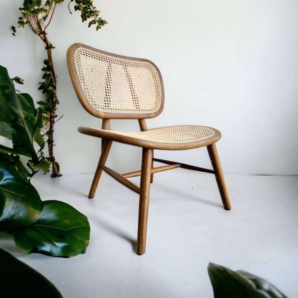 Retro rattan lounge chair / armchair / single-seater armchair