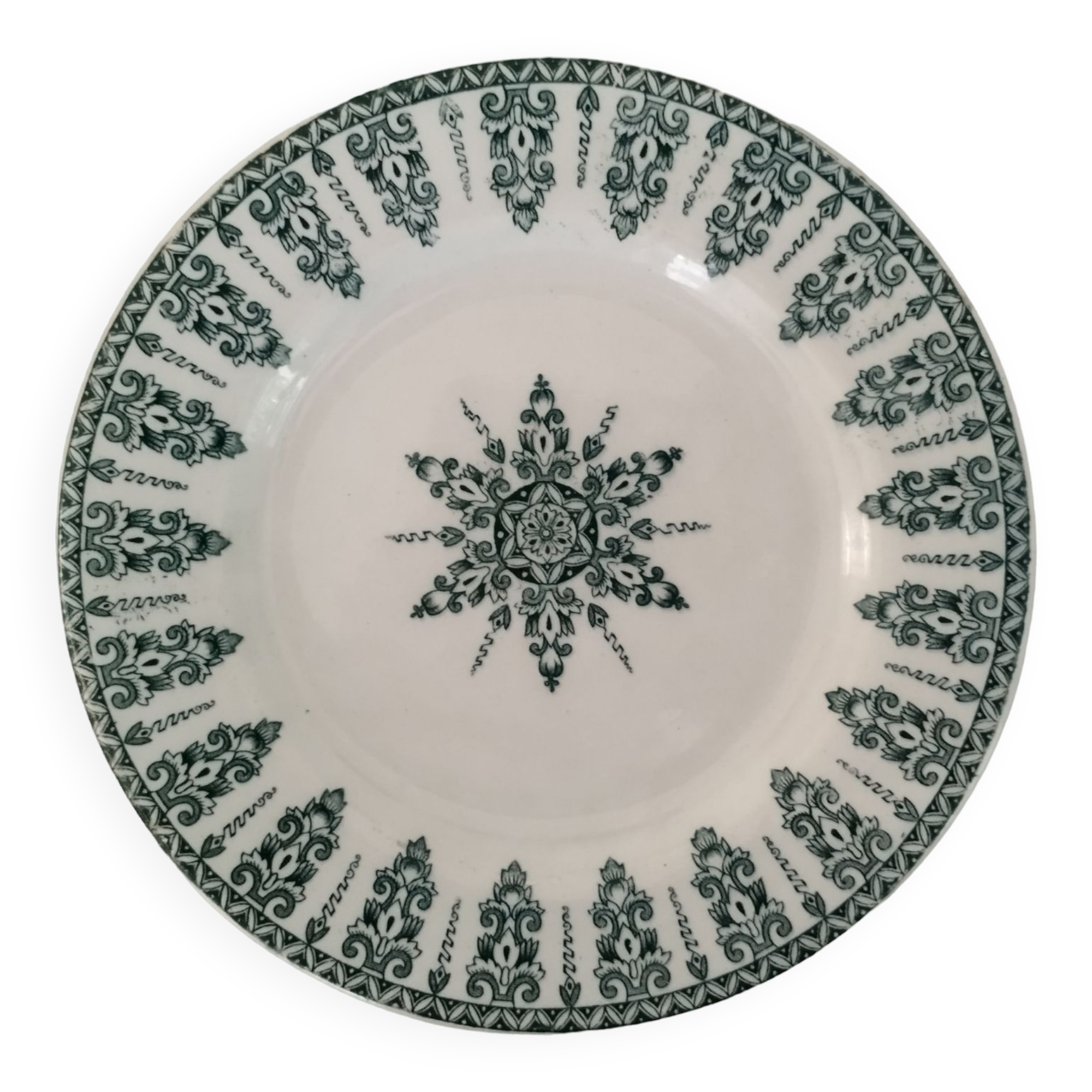 Plate foot shower porcelain opaque iron earth gien model annam