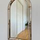 Large vintage Spanish Venetian-style wall mirror, brass, 1980s Hollywood Regency