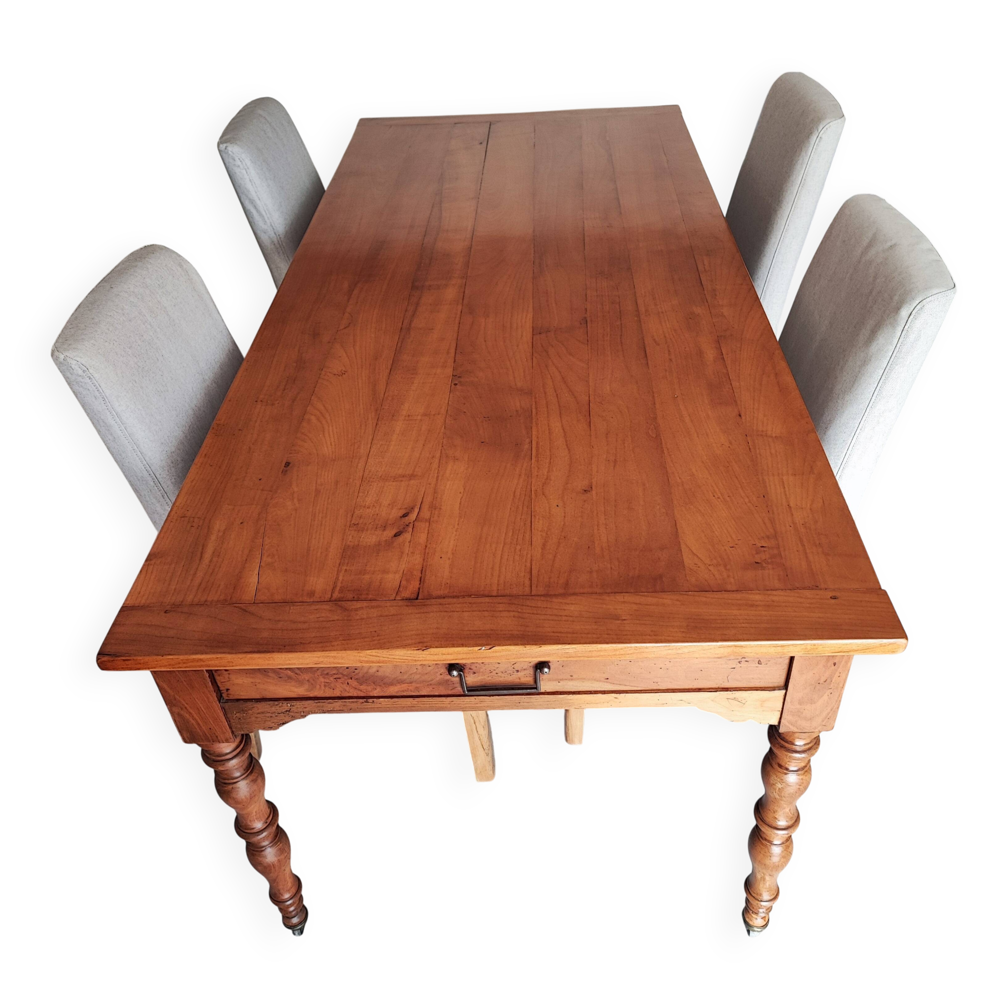 Table merisier fin XIX  - 200 X 90