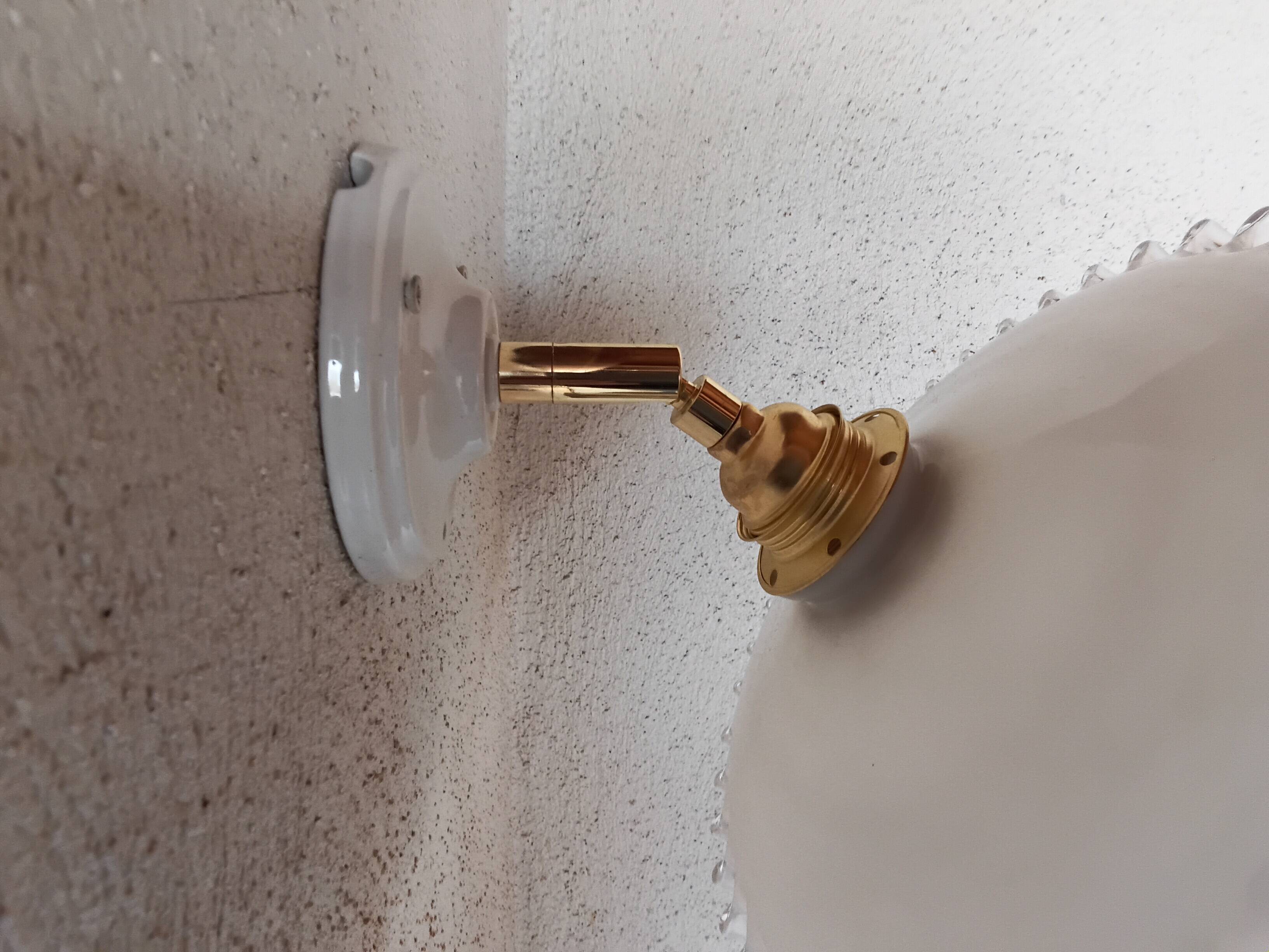 Vintage opaline lace wall light