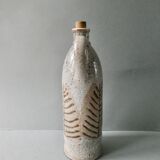 Stoneware bottle herbarium decoration, Jalapa model of the 60s