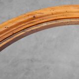 Rustic Copper and Walnut Serving Trolley with Glass Top, France ca. 1900