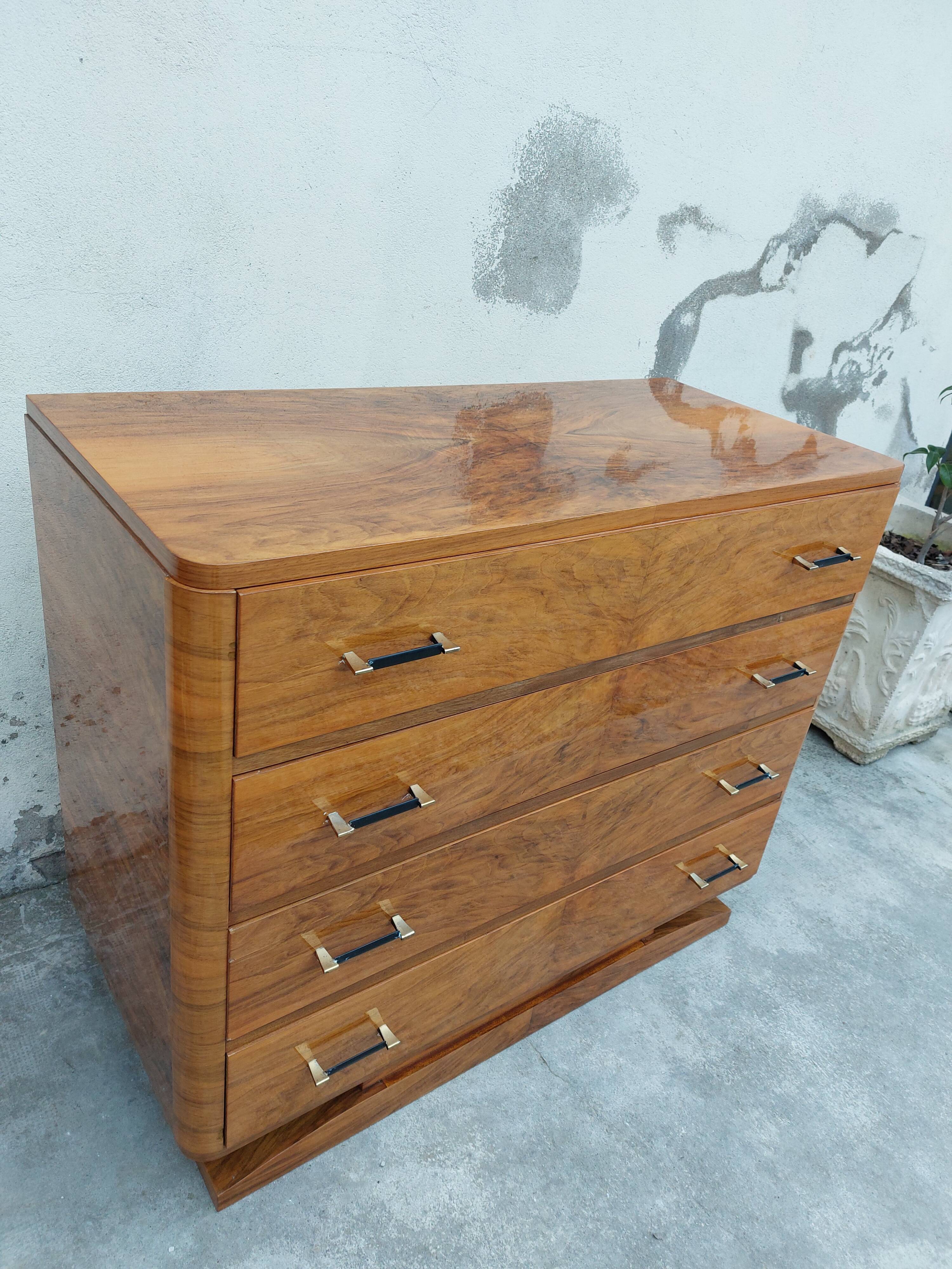 Commode d'époque Art déco en Noyer 1930