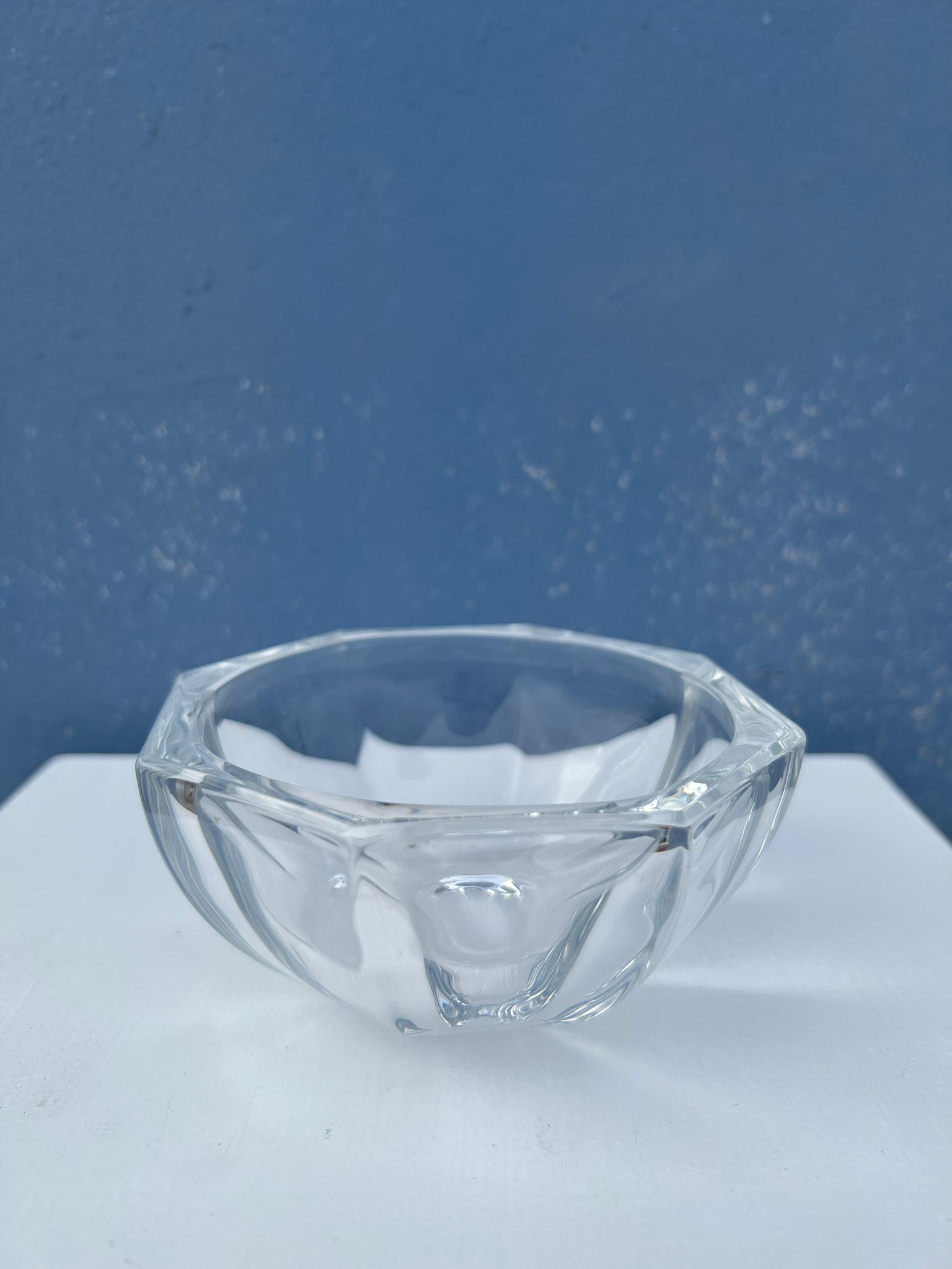Octagonal glass cup D: 11,5cm