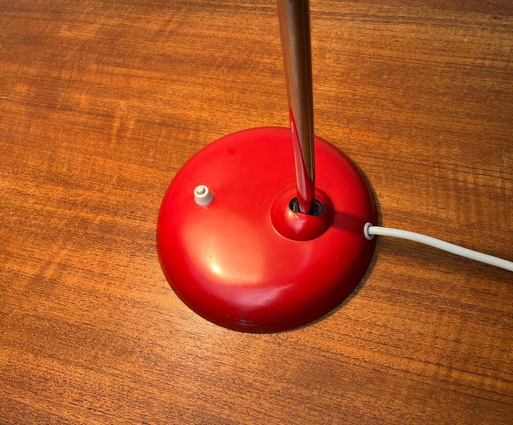 Red German table lamp mid-century 6786 by Christian Dell for Kaiser Idell, 1960s
