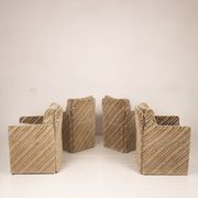 Set of 4 Salpol Armchairs by Angelo Mazzola in collaboration with Missoni