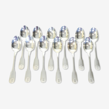 12 spoons Christofle model Vendome in silver metal