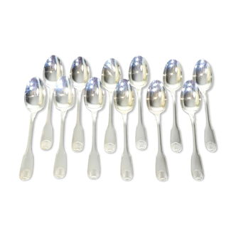 12 spoons Christofle model Vendome in silver metal