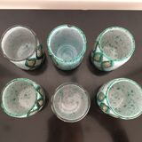 6 vallauris ceramic pots