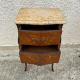 Pair of Louis XV style bedside tables in rosewood