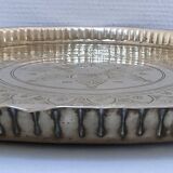 Moroccan brass tray from the 40s, diameter 41 cm