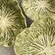 Set of 3 vintage ceramic salad bowls with cabbage leaves