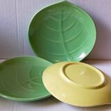 Three ceramic leaf cups 50s