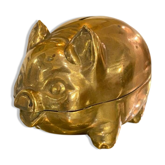 Brass piggy bank