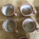 Series of 9 cups of sandstone