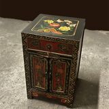Small vintage Chinese hand painted cabinet / chest of drawers