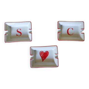3 Escada ashtrays
