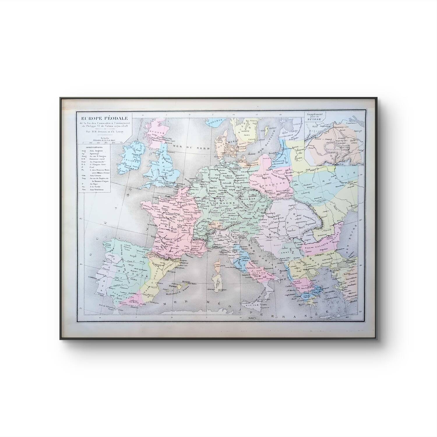 Printed in 1879, Feudal Europe.