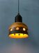 Brown ceramic pendant light Mid-Century, West Germany