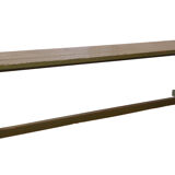 Ancien banc en teck birman patine verte d'origine