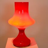Orange opaline glass table lamp by Štepán Tabery, 1960s