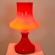 Orange opaline glass table lamp by Štepán Tabery, 1960s