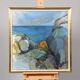 Large Original Swedish Oil on Canvas – “Storm Clouds Bohuslän” by Stig Delang – Signed – Vintage & Framed