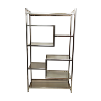 Shelf 70 year milked metal glass smoked glass moltzer rega