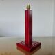 Lamp "the tanner" in burgundy leather 60s 70s
