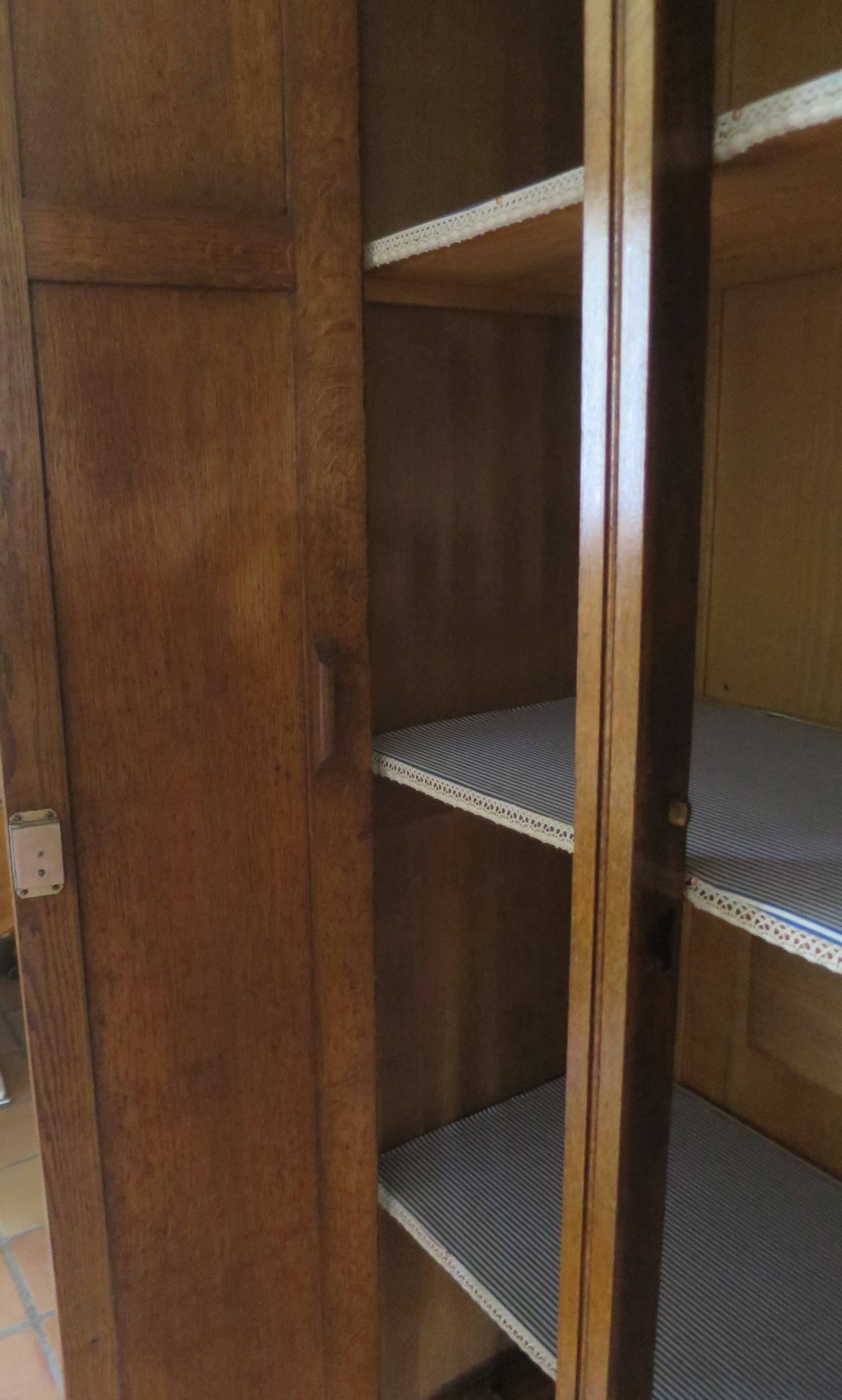 Parisian art deco carved wardrobe with mirror 130 x 200