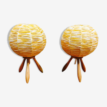 Ensemble de deux lampes design scandinave 1950