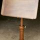 Beautiful "sun" table in solid walnut. Patented. Around 1900.