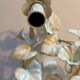 Pair of vintage floral wall sconces in white metal – Florentine style