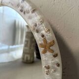 Vintage shell mirror handmade from the 70s.