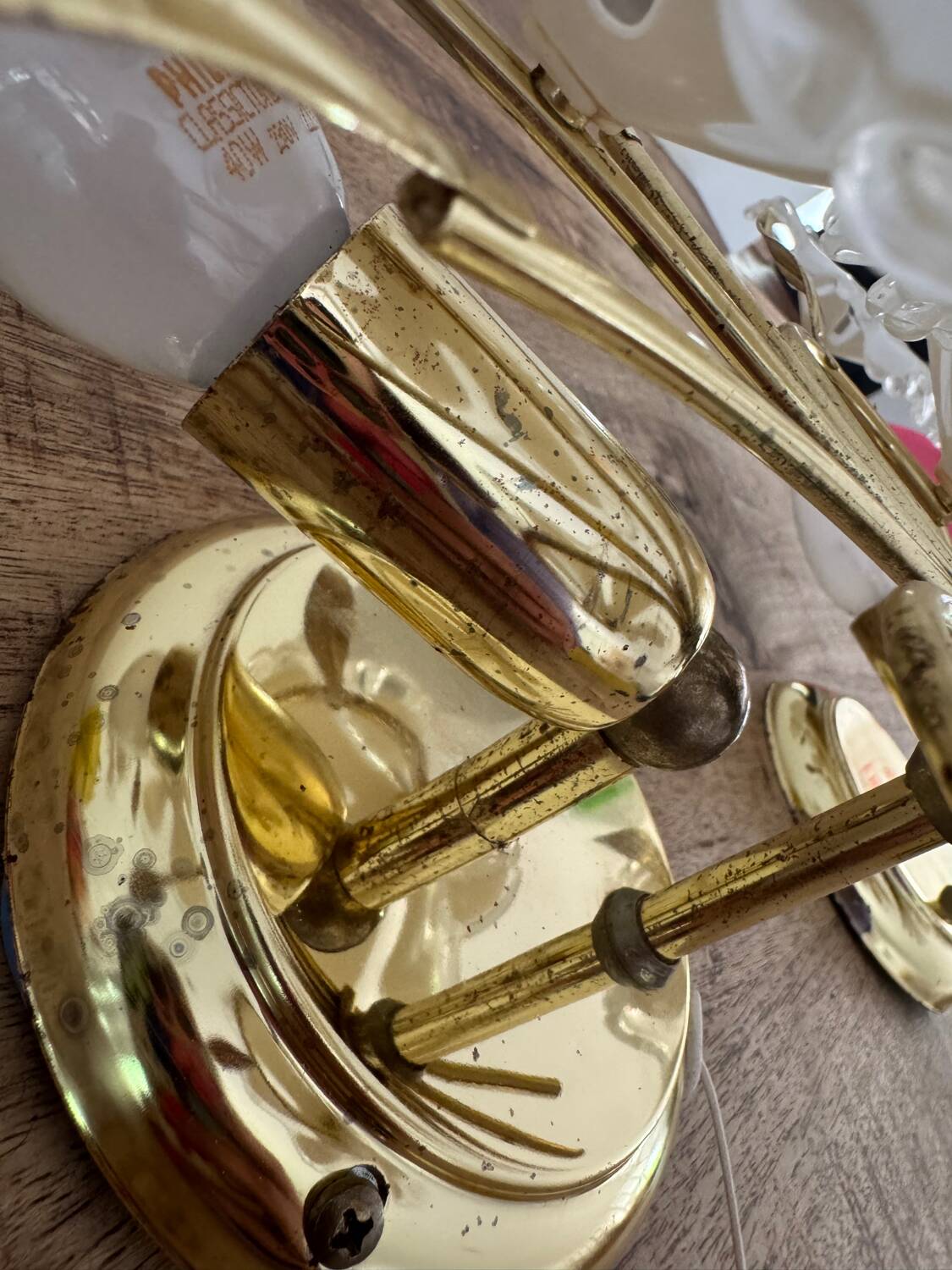 Set of Murano flower wall sconces