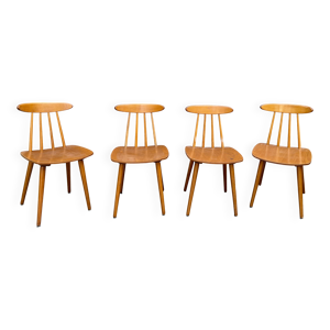 Lot de 4 chaises vintage
