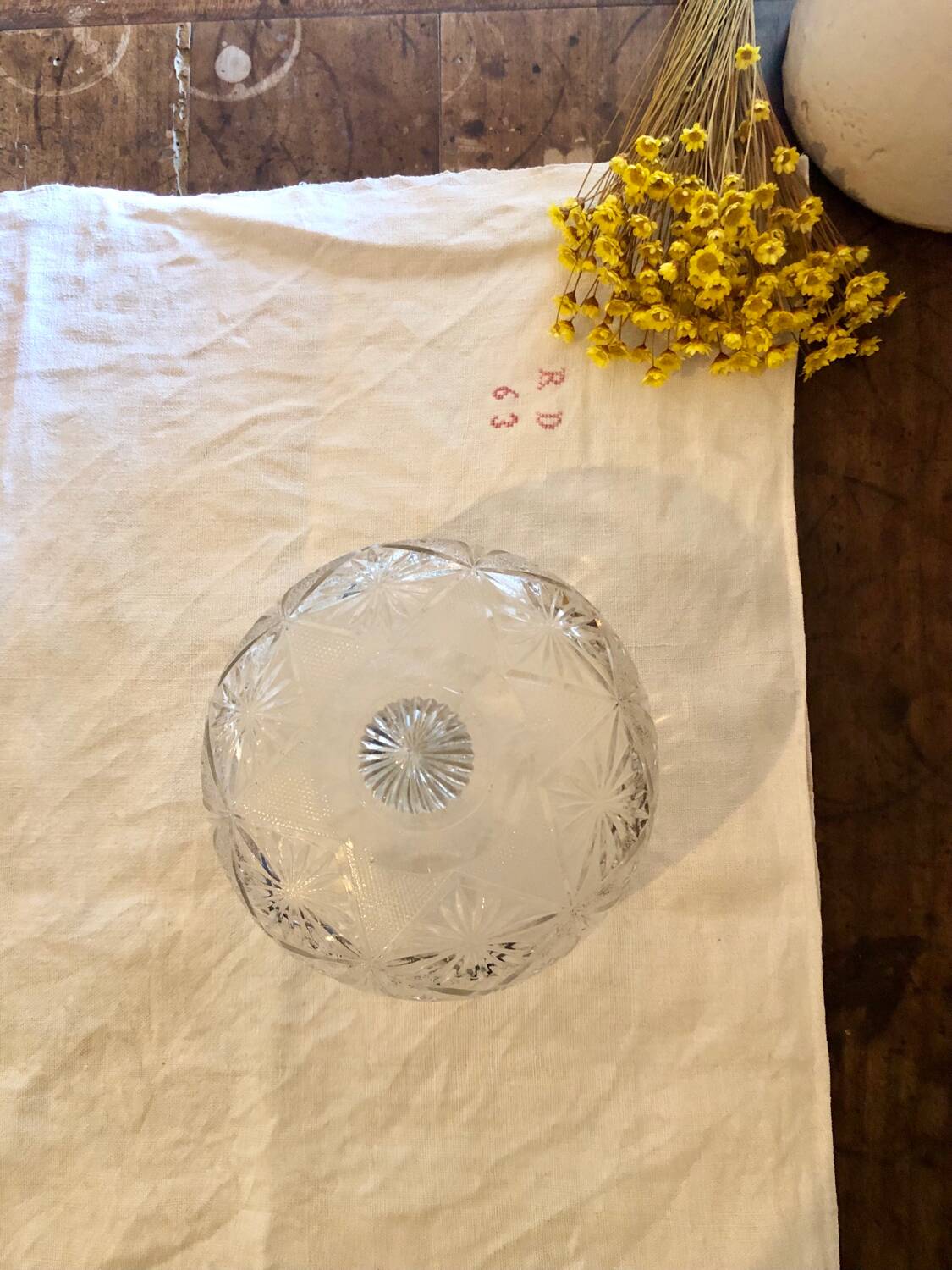Antique bell jar made of molded glass