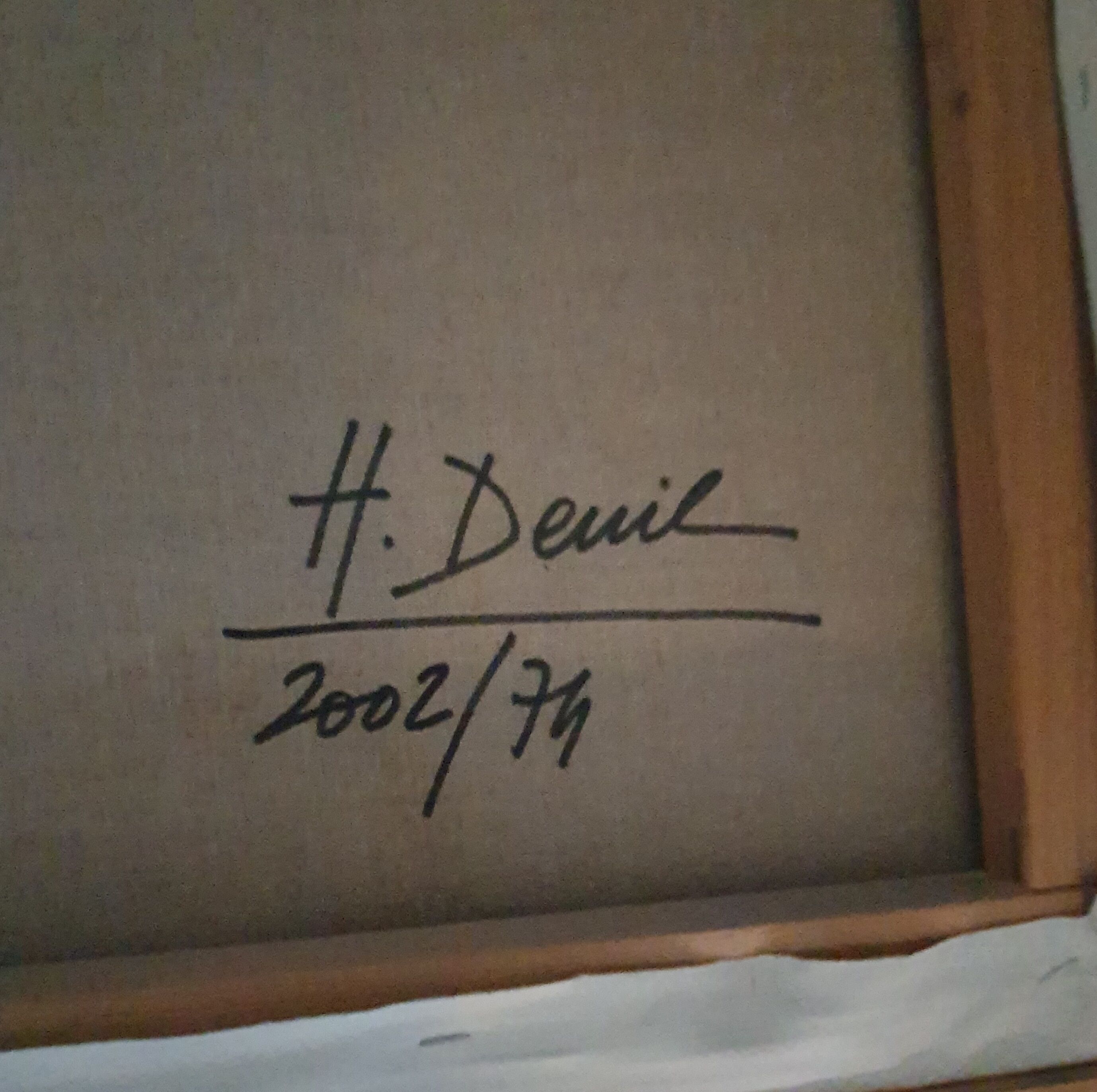 Tableau A l'ombre des pins à Oléron Henri Deuil 2002