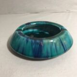 Old ceramics ceramic ashtray morvan blue green vintage enamel