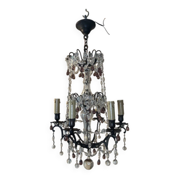 Lustre with coloured pendants