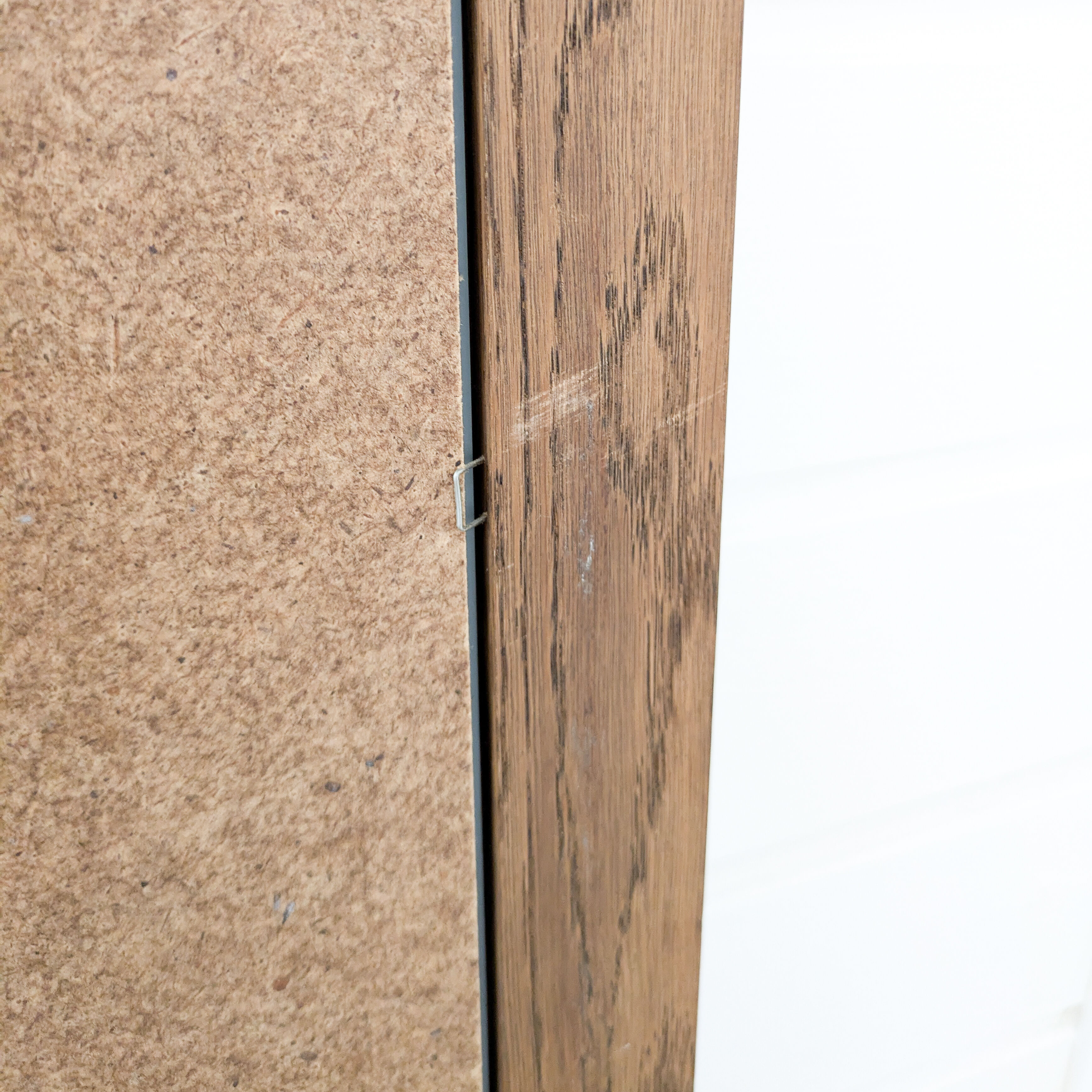 Miroir vintage octogonal bois massif nervuré entrée salle de bain chambre