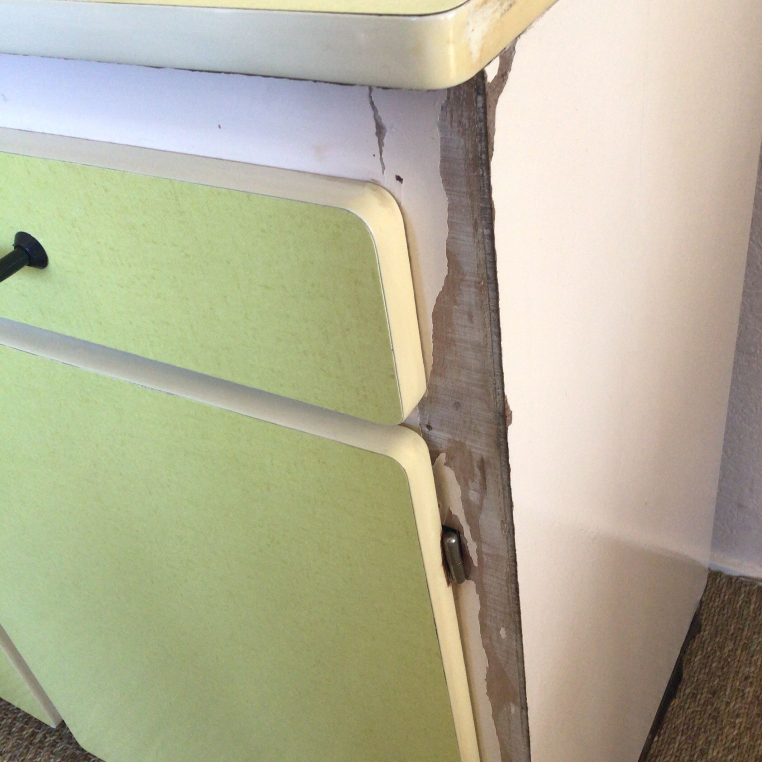 Yellow formica buffet
