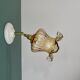 Vintage amber glass tulip wall light