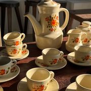 Vintage coffee service, Bergen model of the Faïences de Saint Amand