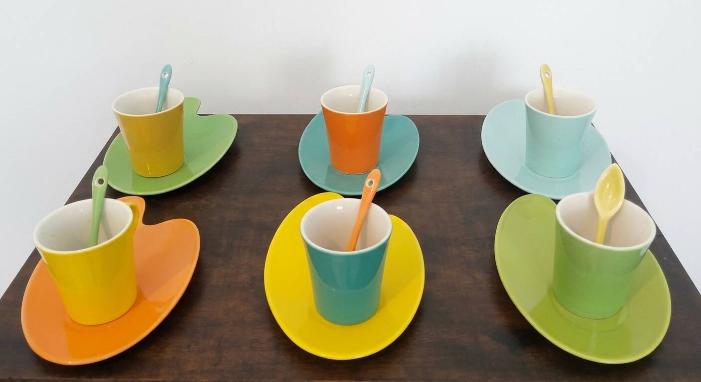 Coffee service Geneviève Lethu - Artist Palette model for 6 people