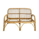 Banquette en rotin vintage